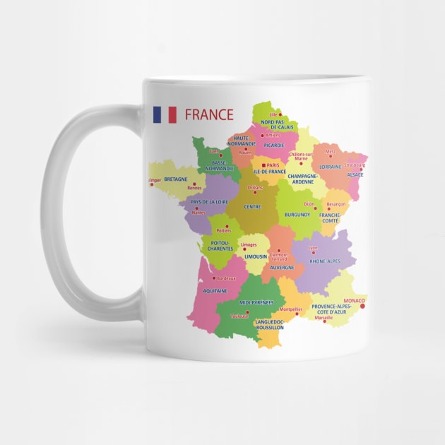 Administrative Map of France by AliJun